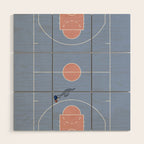 Playing Basketball | Pastel Colors Basketball Colors  Wood Wall Art Gallery Image 1