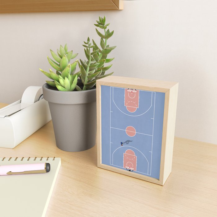 Playing Basketball | Pastel Colors Basketball Colors  Mini Art Print Gallery Image 2