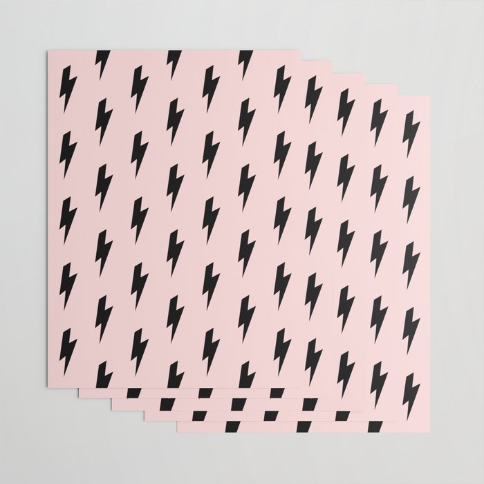 Lightning Bolts Blush Wrapping Paper Gallery Image 3