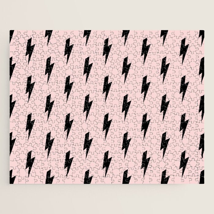Lightning Bolts Blush Jigsaw Puzzle Gallery Image 1