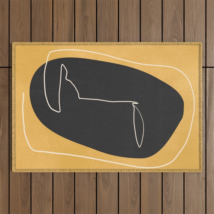 Abstract Face 10 Outdoor Rug Gallery Image 1