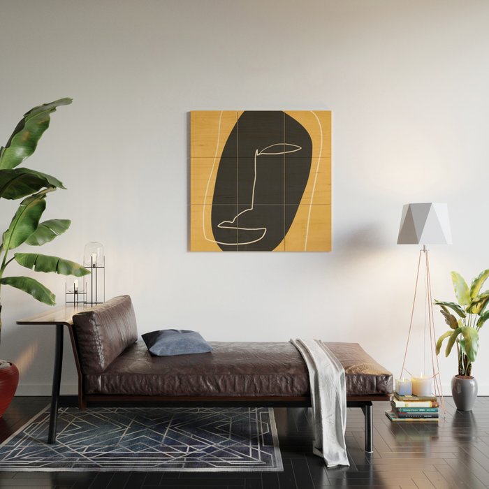 Abstract Face 10 Wood Wall Art Gallery Image 2
