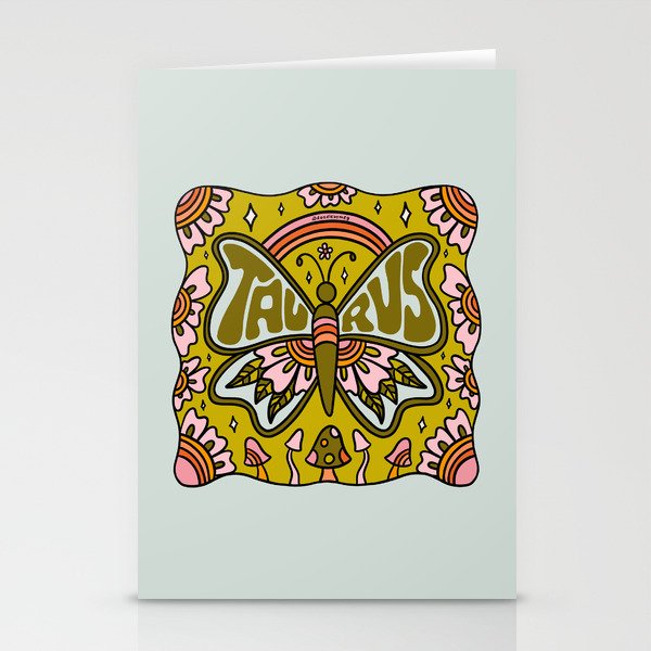 Taurus Butterfly Stationery Card Gallery Image 2