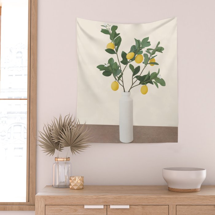 Lemon Branches II Wall Tapestry Gallery Image 2