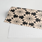 Black and White Retro Modern Daisy Wrapping Paper Gallery Image 2