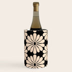 Black and White Retro Modern Daisy Wine Chiller Gallery Image 3