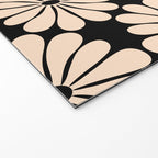 Black and White Retro Modern Daisy Welcome Mat Gallery Image 2