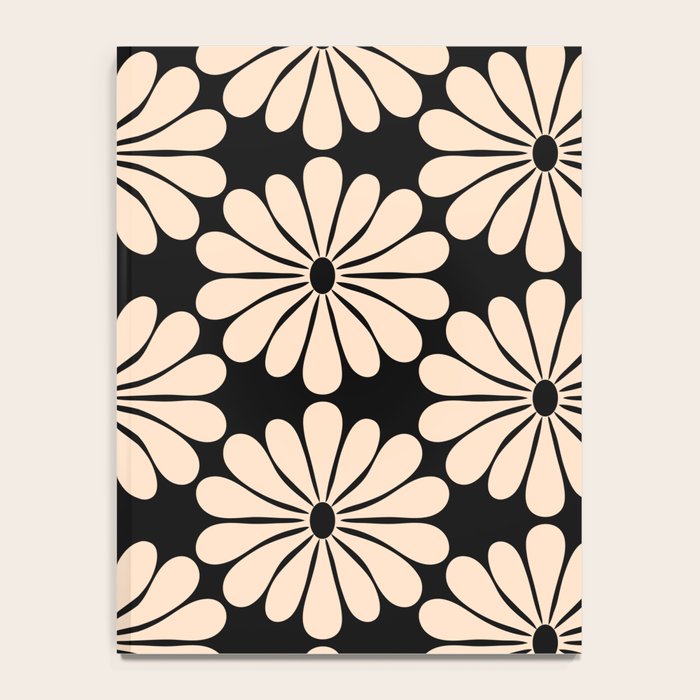 Black and White Retro Modern Daisy Notebook Gallery Image 4