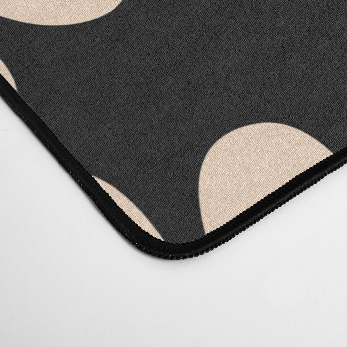 Black and White Retro Modern Daisy Desk Mat Gallery Image 4