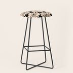 Black and White Retro Modern Daisy Stool Gallery Image 1