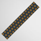 Boho Summer Sun Pattern VII Navy Blue Burnt Orange Table Runner Gallery Image 3