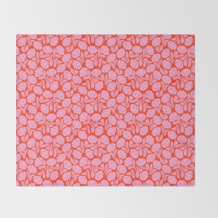 Boho Blooms - Pink Throw Blanket Gallery Image 2