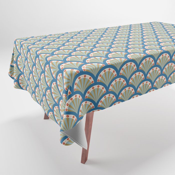 Asian Fan Pattern Tablecloth Gallery Image 1