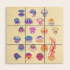 Jellyfish Day - pastel Wood Wall Art Gallery Image 1