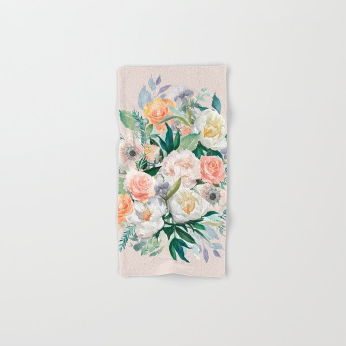 Pastel flower bouquet with roses Towels Gallery Image 1