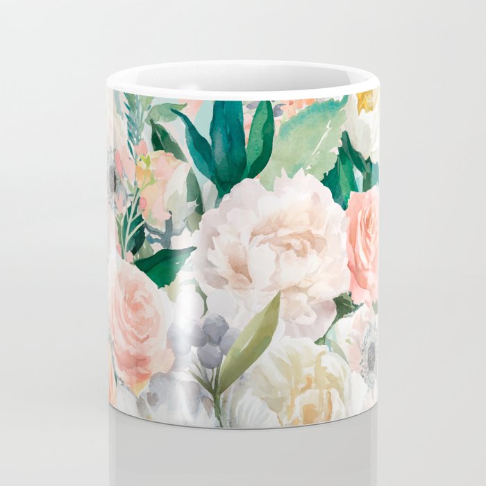 Pastel flower bouquet with roses Coffee Mug Gallery Image 4