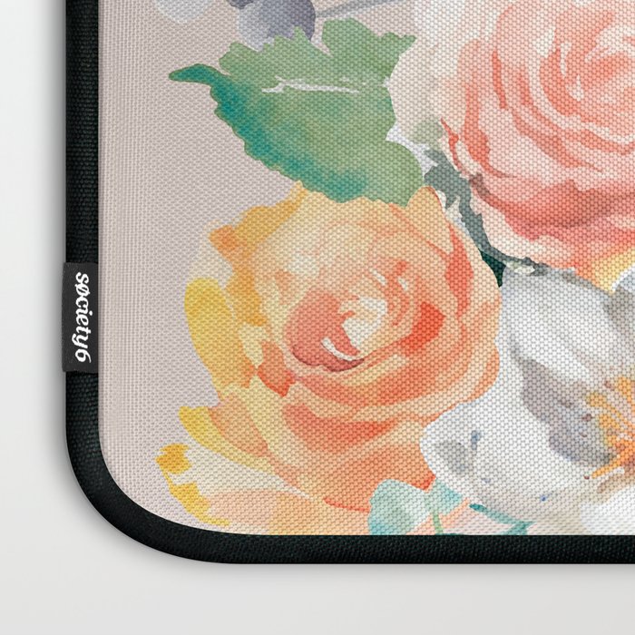 Pastel flower bouquet with roses Laptop Sleeve Gallery Image 3