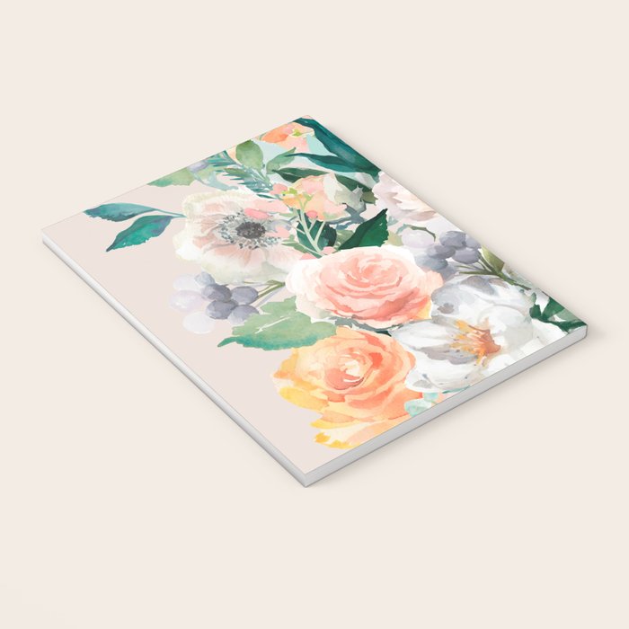 Pastel flower bouquet with roses Notebook Gallery Image 3