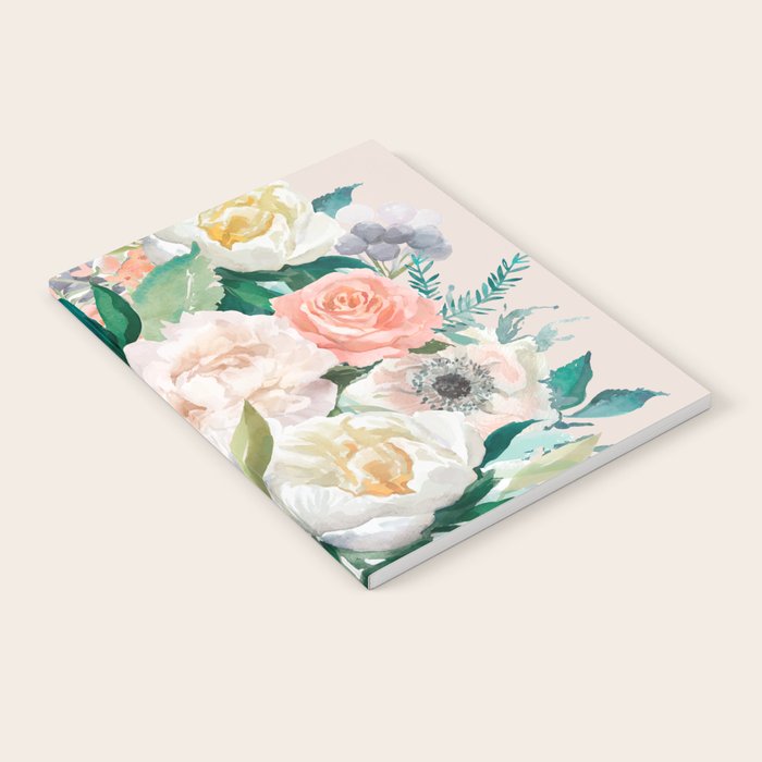Pastel flower bouquet with roses Notebook Gallery Image 1