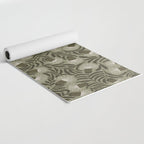 Whimsical Florals / Cream & Green Yoga Mat Gallery Image 2