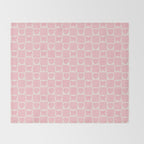 Pink Bow Checkered Print Throw Blanket Gallery Image 2