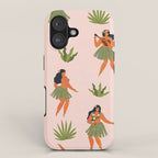 Hawaiian hula dancers young pretty woman  iPhone Case Gallery Image 1