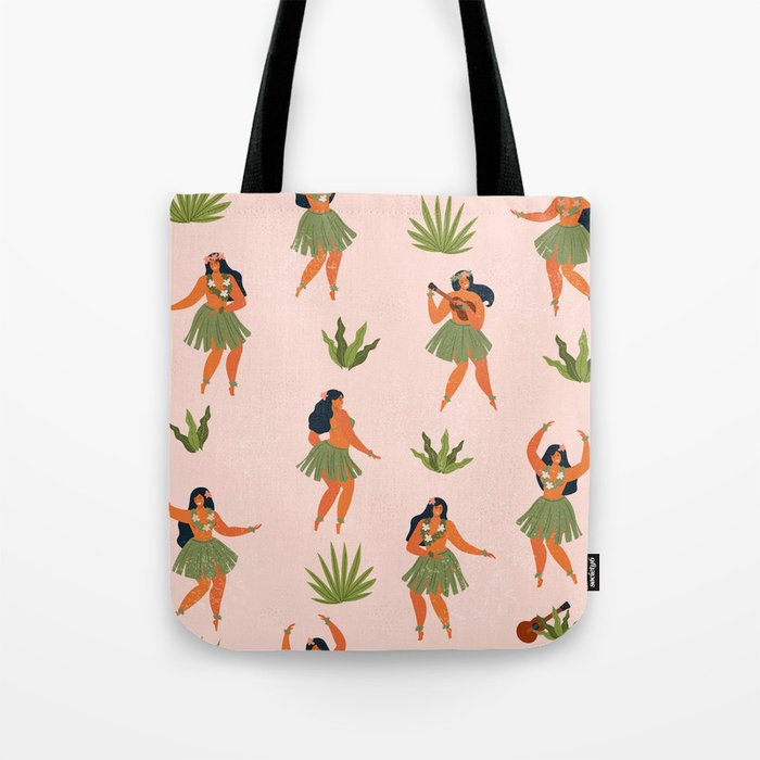 Hawaiian hula dancers young pretty woman  Tote Bag Gallery Image 1