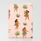 Hawaiian hula dancers young pretty woman  Stationery Card Gallery Image 2