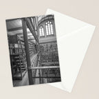 Black and white art library art print,  Rijksmuseum in Amsterdam - history architecture photography Stationery Card Gallery Image 2