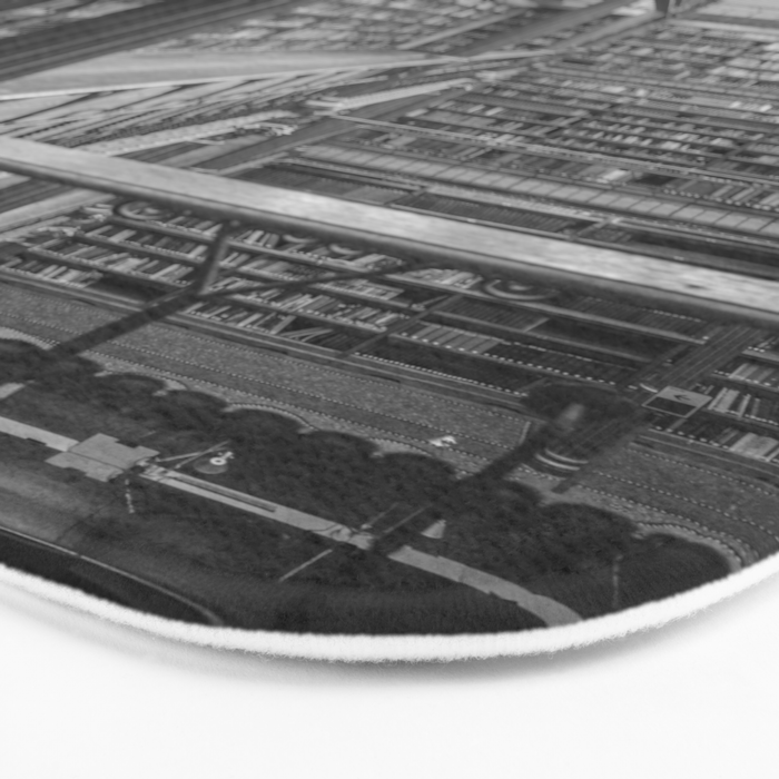 Black and white art library art print,  Rijksmuseum in Amsterdam - history architecture photography Bath Mat Gallery Image 3