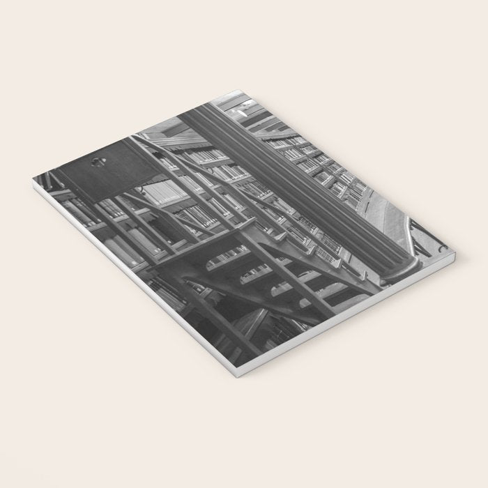 Black and white art library art print,  Rijksmuseum in Amsterdam - history architecture photography Notebook Gallery Image 3