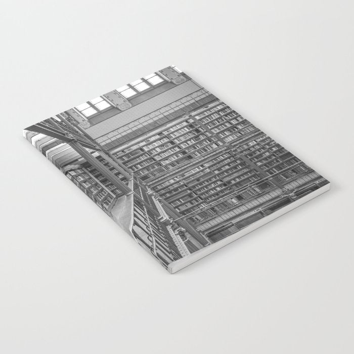 Black and white art library art print,  Rijksmuseum in Amsterdam - history architecture photography Notebook Gallery Image 1