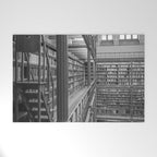Black and white art library art print,  Rijksmuseum in Amsterdam - history architecture photography Welcome Mat Gallery Image 1