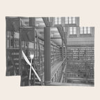 Black and white art library art print,  Rijksmuseum in Amsterdam - history architecture photography Placemat Gallery Image 1