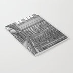 Black and white art library art print,  Rijksmuseum in Amsterdam - history architecture photography Notebook Gallery Image 2