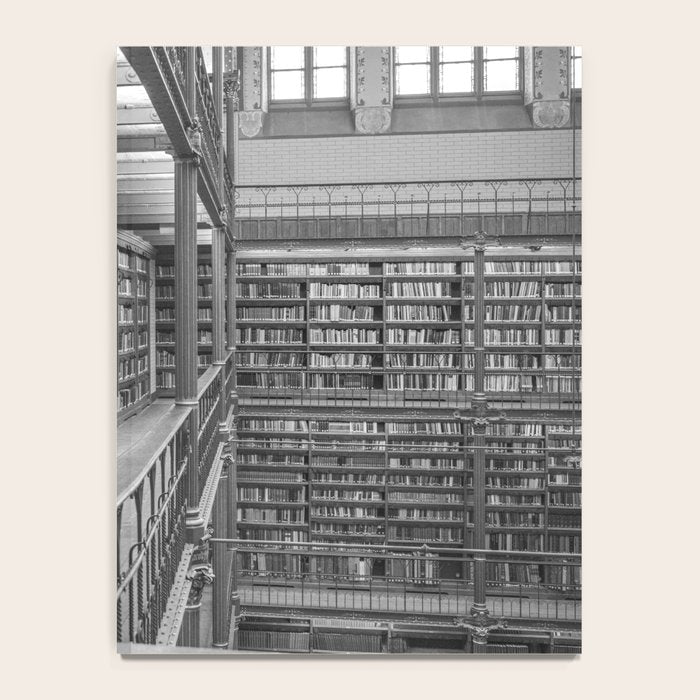 Black and white art library art print,  Rijksmuseum in Amsterdam - history architecture photography Notebook Gallery Image 4