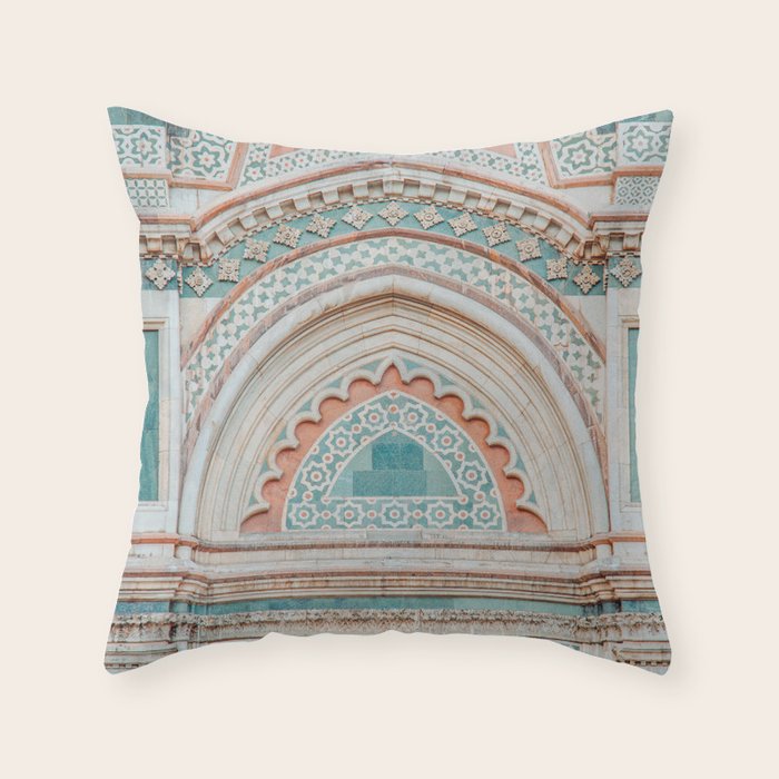 Il Duomo Marble Pattern 2 - Florence Italy Architecture, Travel Photography Throw Pillow Gallery Image 6