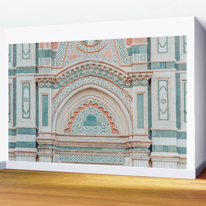 Il Duomo Marble Pattern 2 - Florence Italy Architecture, Travel Photography Wall Mural Gallery Image 2