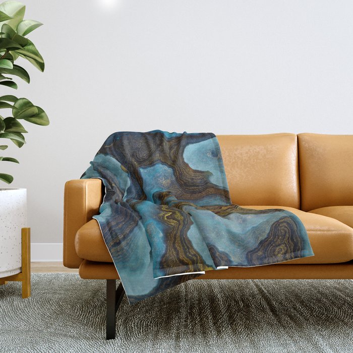Blue Agate Throw Blanket Gallery Image 1