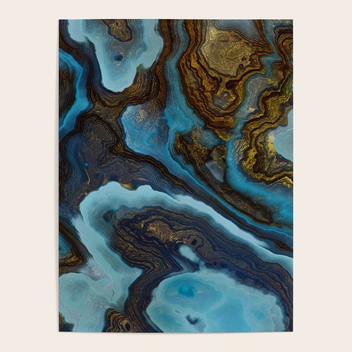 Blue Agate Poster Gallery Image 1