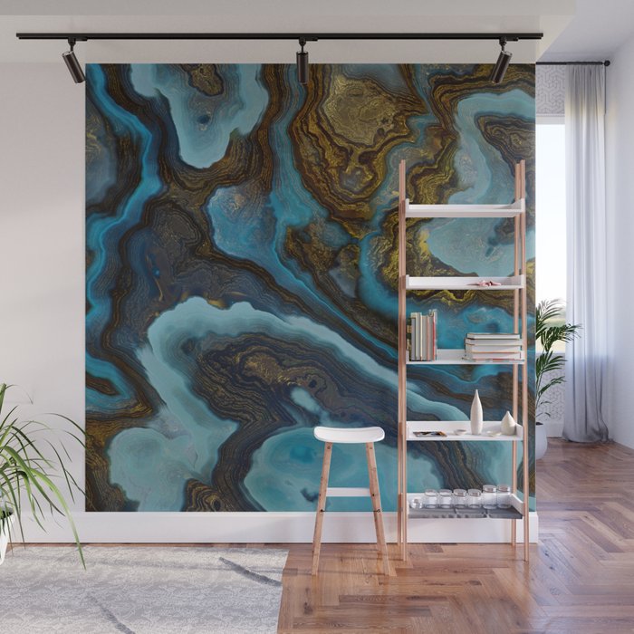 Blue Agate Wall Mural Gallery Image 1