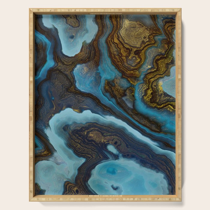 Blue Agate Serving Tray Gallery Image 1