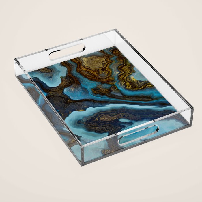 Blue Agate Acrylic Tray Gallery Image 1