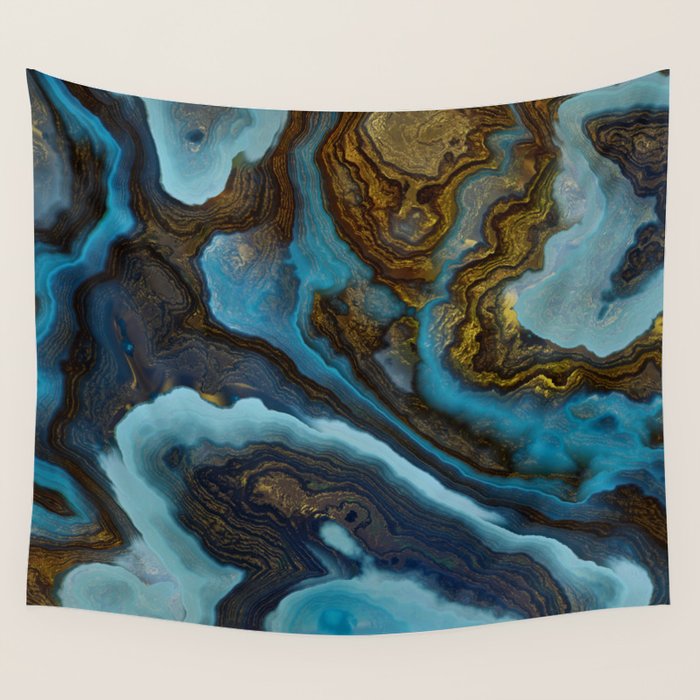 Blue Agate Wall Tapestry Gallery Image 1