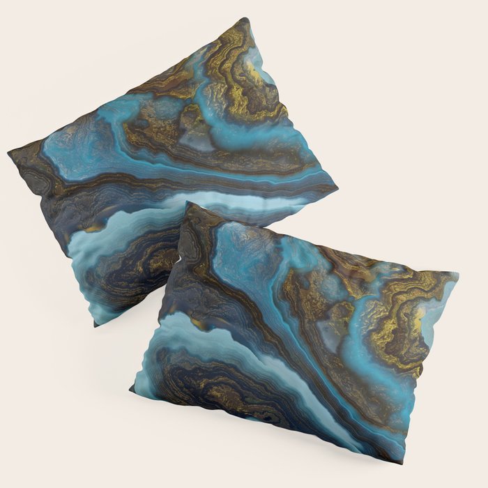Blue Agate Pillow Sham Gallery Image 3