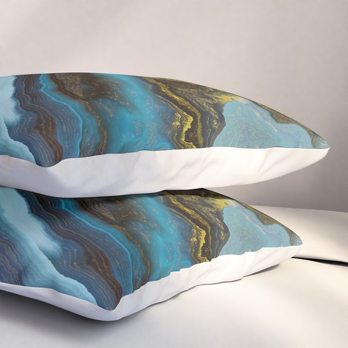 Blue Agate Pillow Sham Gallery Image 3
