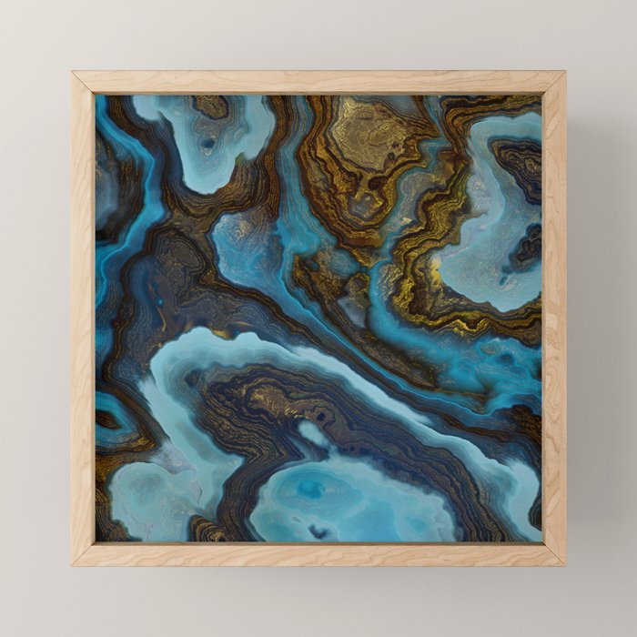Blue Agate Mini Art Print Gallery Image 1