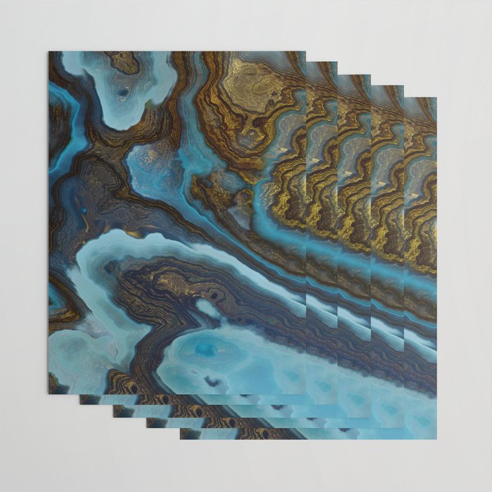 Blue Agate Wrapping Paper Gallery Image 3