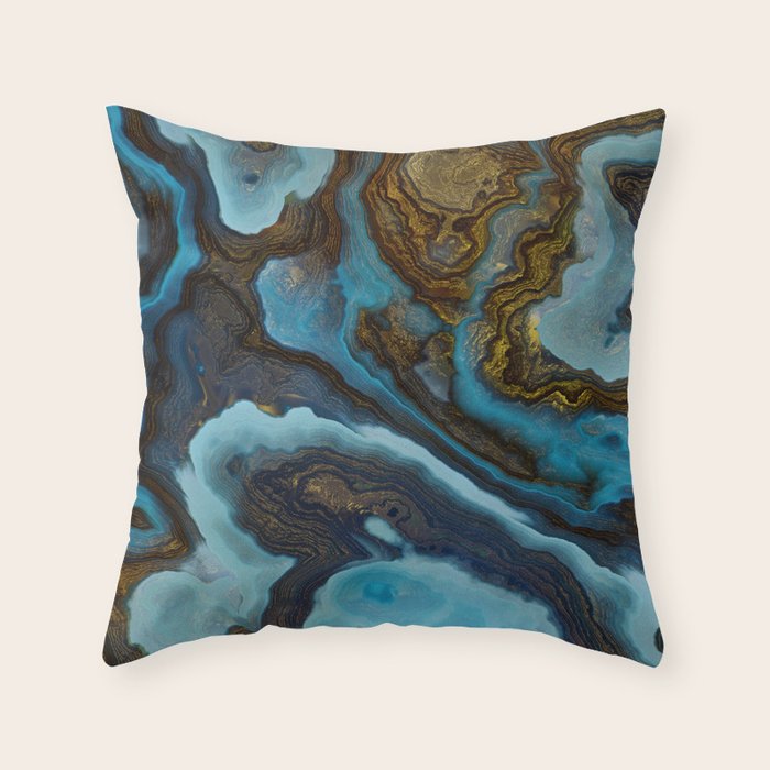 Blue Agate Throw Pillow Gallery Image 6