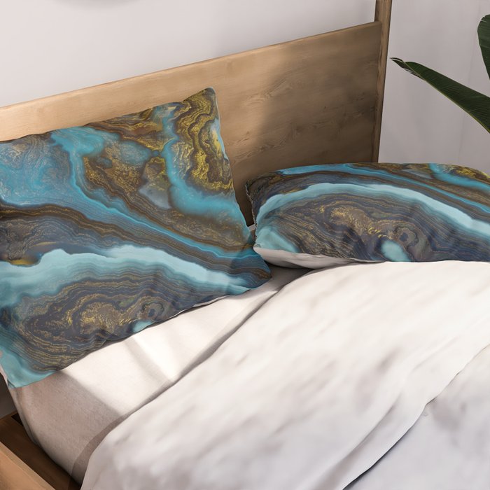 Blue Agate Pillow Sham Gallery Image 2